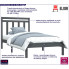 Drewniane łóżko w kolorze szarym 90x200 Selmo 3X