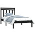 czarne drewniane łóżko Selmo 90x200