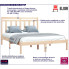 Drewniane łóżko w kolorze naturalnym 120x200 Selmo 4X