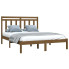 brązowe drewniane łóżko 120x200 Selmo 4X