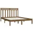 brązowe sosnowe łóżko 120x200 Selmo 4X