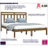 Drewniane łóżko w kolorze miodowy brąz 120x200 Selmo 4X