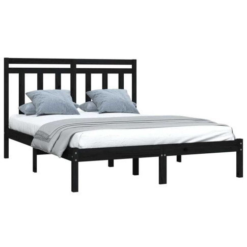 czarne drewniane łóżko 120x200 Selmo 4X