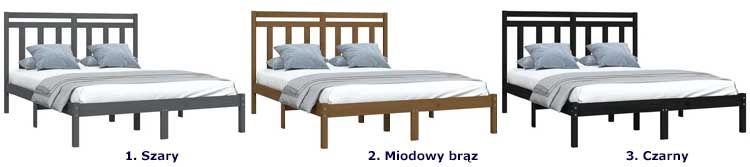 kolory drewnianego łóżka Selmo 5X