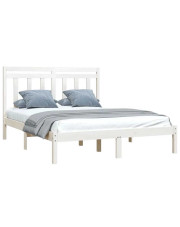 Dwuosobowe białe drewniane łóżko 160x200 - Selmo 6X w sklepie Edinos.pl
