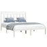 białe drewniane łóżko 160x200 Selmo 6X