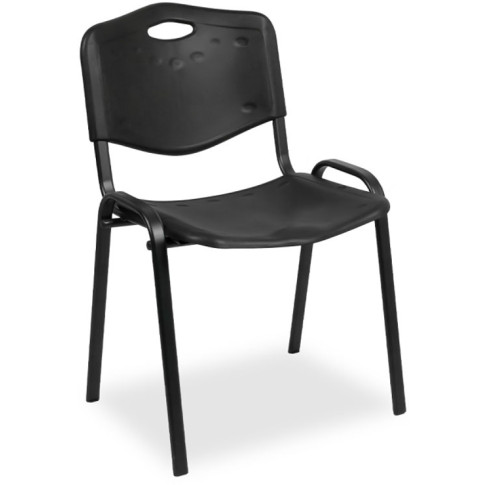 Czarne metalowe krzesło ISO Brio
