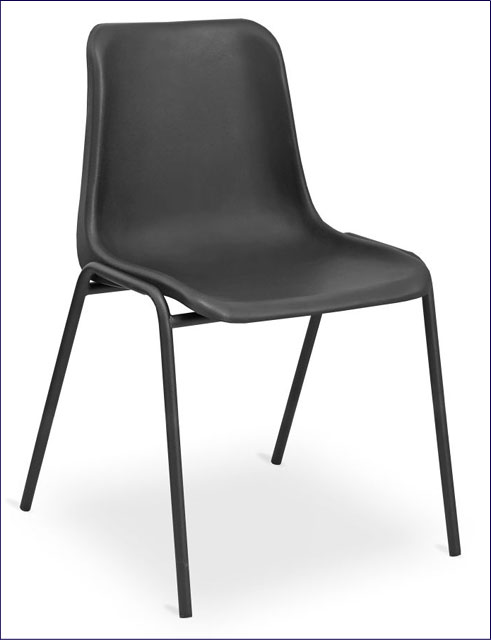 Czarne ergonomiczne krzesło restauracyjne Hisco 3X