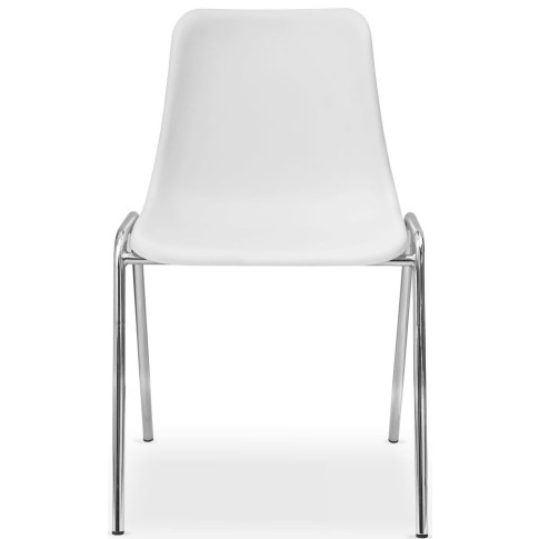 Białe metalowe krzesło konferencyjne Hisco 4X