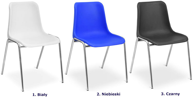 Kolory chromowanego krzesła konferencyjnego Hisco 4X