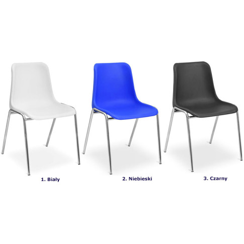 Kolory chromowanego krzesła konferencyjnego Hisco 4X