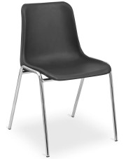 Czarne metalowe krzesło konferencyjne - Hisco 4X w sklepie Edinos.pl