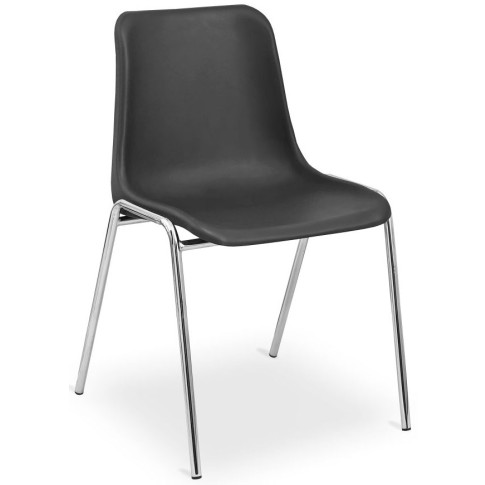 Czarne chromowane krzesło Hisco 4X