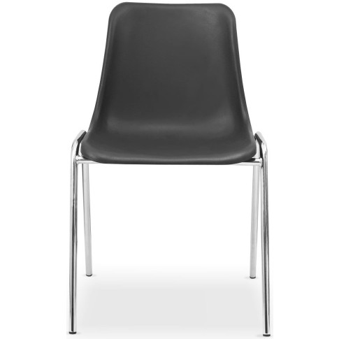Czarne chromowane krzesło konferencyjne Hisco 4X