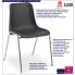 Infografika metalowe czarne krzesło konferencyjne Hisco 4X