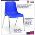 Infografika metalowe niebieskie krzesło konferencyjne Hisco 4X