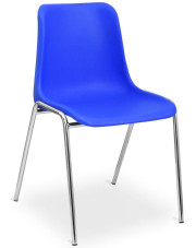 Niebieskie metalowe krzesło nowoczesne - Hisco 4X