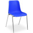 Metalowe niebieskie krzesło konferencyjne chromowane Hisco 4X