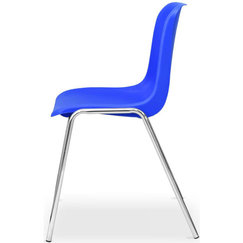 Niebieskie chromowane krzesło do sali konferencyjnej Hisco 4X