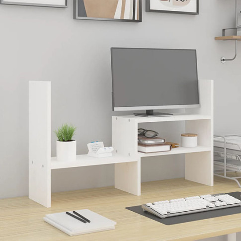 Wizualizacja białej półki na biurko Dajnor