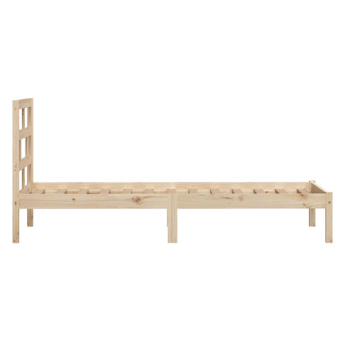naturalne drewniane łóżko z zagłówkiem Bente 3X
