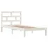 białe drewniane łóżko Bente 3X