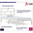 Drewniane łóżko w kolorze białym 90x200 Bente 3X
