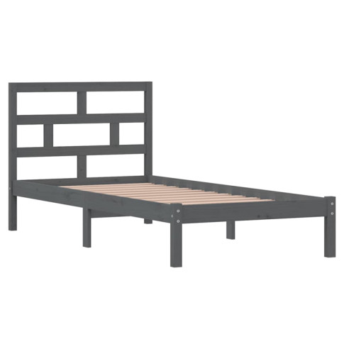 szare drewniane łóżko Bente 3X