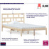 Drewniane łóżko w kolorze naturalnym 120x200 Bente 4X
