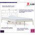 Drewniane łóżko w kolorze białym 120x200 Bente 4X
