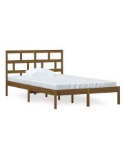 Drewniane łóżko miodowy brąz 120x200 - Bente 4X w sklepie Edinos.pl
