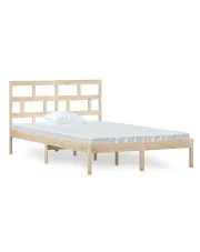 Podwójne łóżko z naturalnej sosny 140x200 - Bente 5X w sklepie Edinos.pl