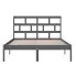 szare drewniane łóżko 140x200 Bente 5X