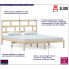 Drewniane łóżko w kolorze naturalnym 160x200 Bente 6X