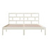 białe drewniane łóżko 160x200 Bente 6X