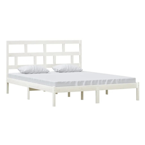 białe sosnowe łóżko 160x200 Bente 6X