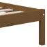 rama brązowego drewnianego łóżka Bente
