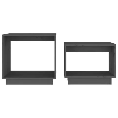 Komplet 2 stolików kawowych z litego drewna Axos