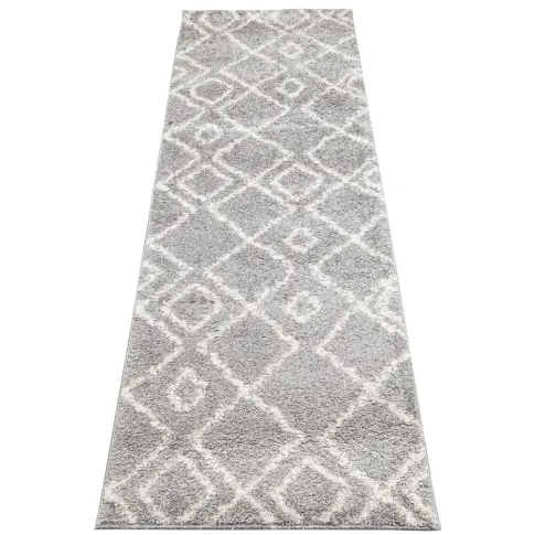 Szary chodnik dywanowy shaggy Befi 8x