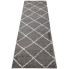 Szary chodnik dywanowy shaggy w kratkę - Befi 4X