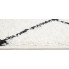 Biało czarny chodnik dywanowy shaggy Befi 4X