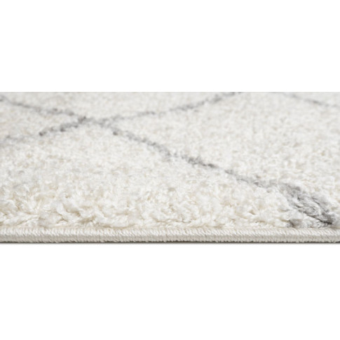 Biało szary chodnik dywanowy w kratkę Befi 4X
