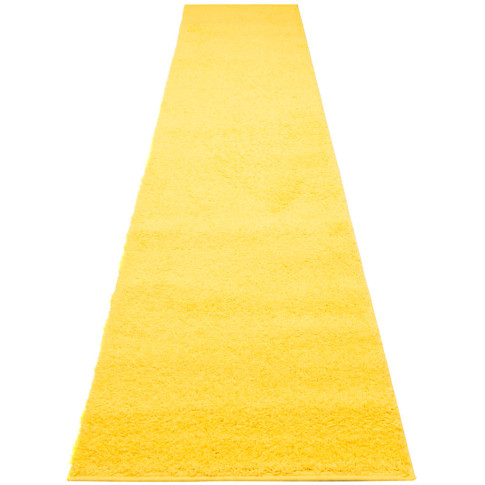 Żółty chodnik dywanowy włochacz Ular