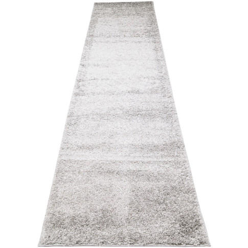 Jednokolorowy szary chodnik dywanowy Ular