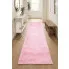Różowy chodnik shaggy gładki na metry Lemos