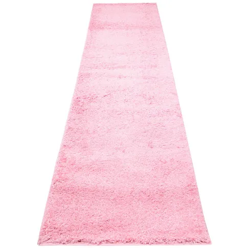 Różowy jednokolorowy chodnik włochacz Ular