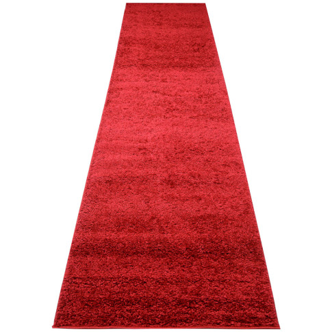 Czerwony chodnik dywanowy włochacz do korytarza Ular