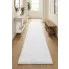 Biały chodnik shaggy na metry Lemos