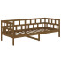 brązowe drewniane łóżko leżanka Sonja