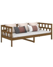 Drewniane łóżko dzienne miodowy brąz 80x200 - Sonja 3X w sklepie Edinos.pl